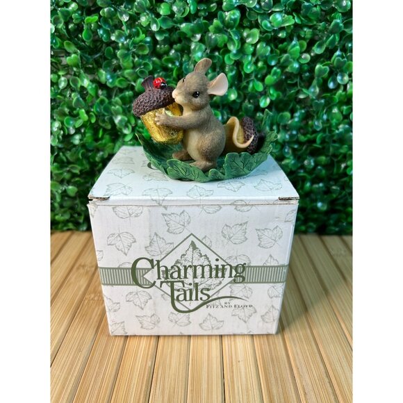 Charming Tails Figurine This One Is Yours Gold Acorn ARTIST SIGNED Dean Griff - Picture 1 of 12